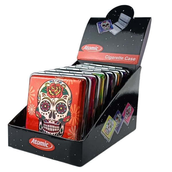 Zigarettenetui Metall La Catrina mit Gummizug